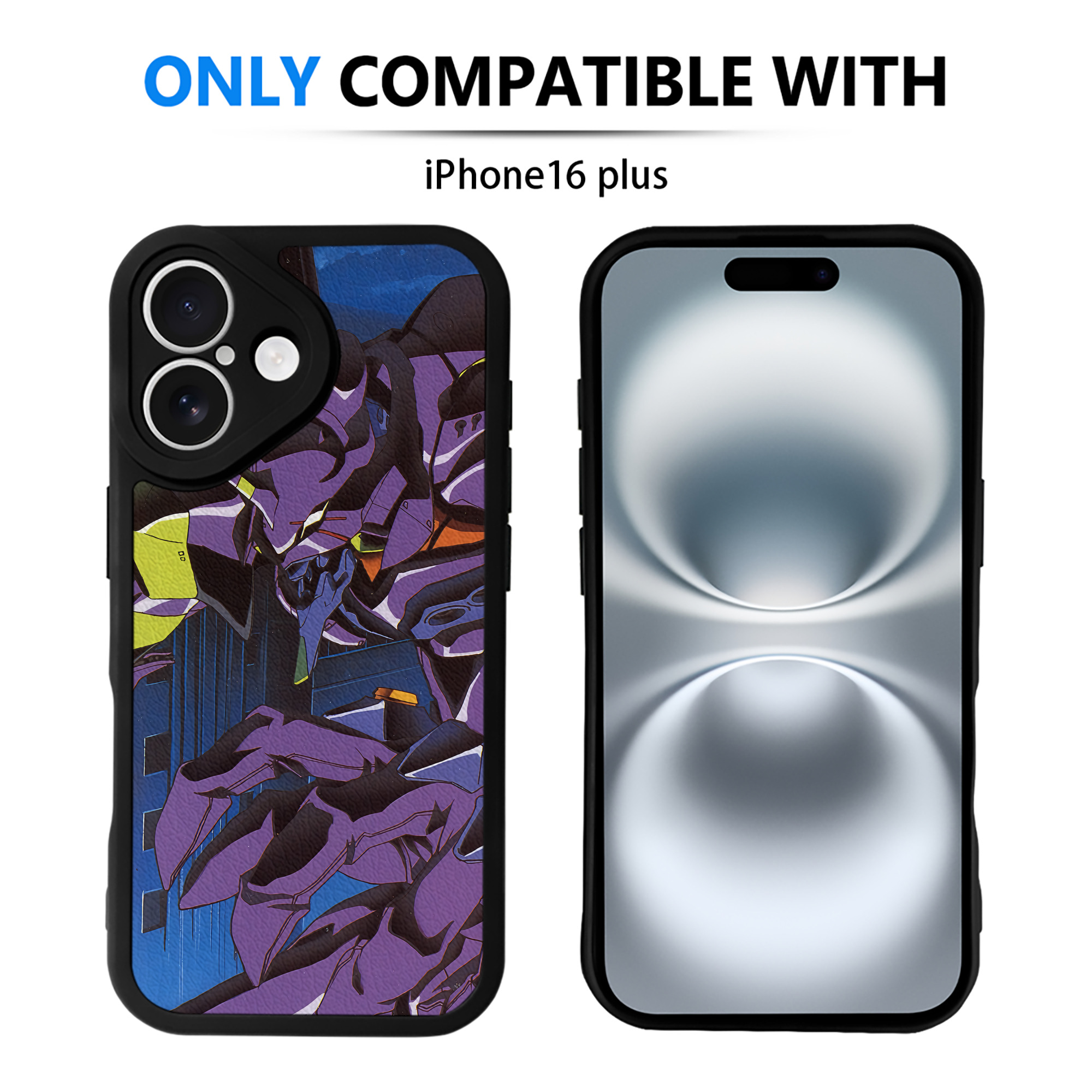 （画像用） EVA 新世紀エヴァンゲリオン 【iPhone 16シリーズ対応】シリコンスマホケース（レザー調） 材質：シリコン